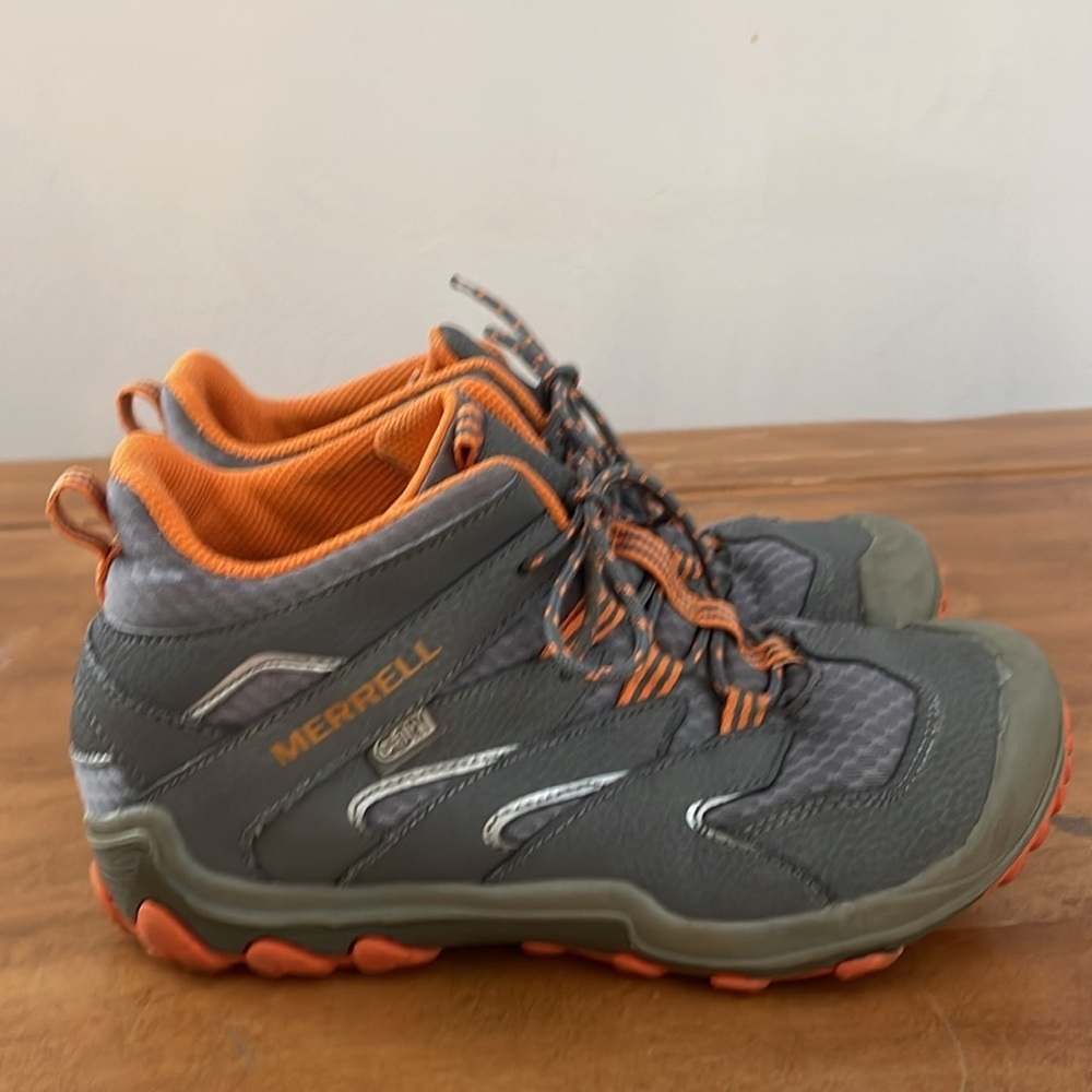 Merrell Chameleon Hiker Hiking Shoes Grey Orange Size 5 - Picture 8 of 14